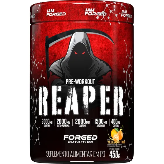 Pré Treino Reaper Creatina Beta Alanina Glicerol 450g Forged