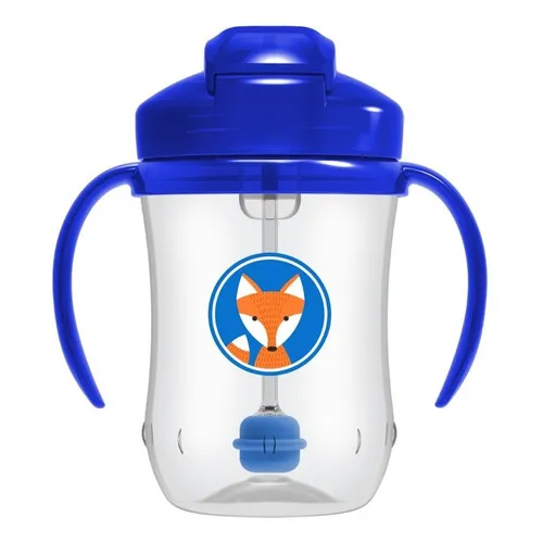 Termo Vaso Entrenador Dr Brown's Para Bebé 9 Oz Con Pesa Azul Color Azul Marino 6m+