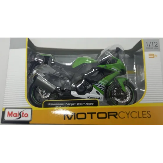 Moto Kawasaki Ninja Zx 10r Escala 1:12 Maisto 17cm De Largo 