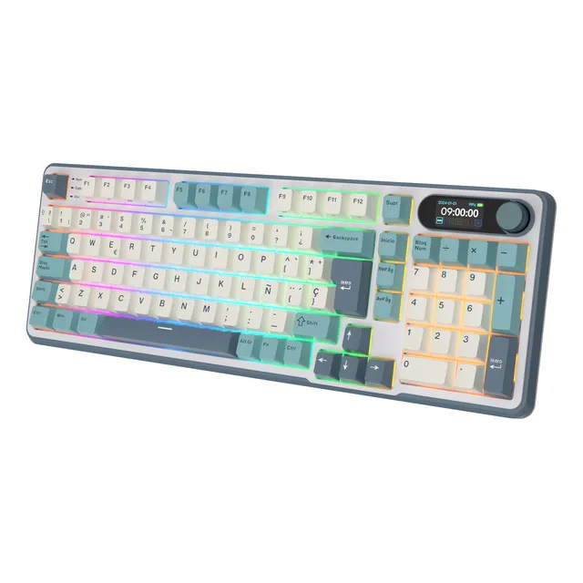 Teclado Mecánico Español S98 Bt5.1/2.4g/usb-c Blackberry