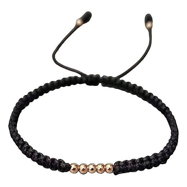 Pulsera Tejida Con Balines De Acero Inoxidable Unisex
