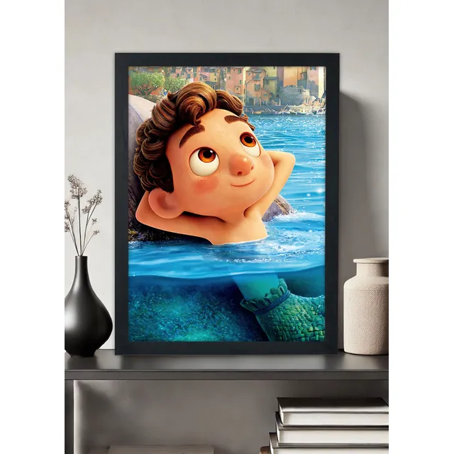 Quadro Decorativo Luca O Menino Peixe - Com Vidro