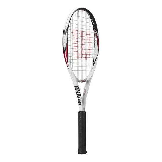Raqueta De Tenis Hammer Blx 100 Tamaño De Grip 4 3/8 ( 3 ) Color Blanco Rojo Y Negro, De Grafito, Aro 100, Peso 284 Gramos