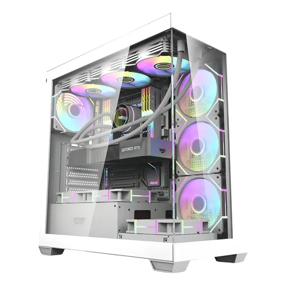 Gabinete Darkflash Ds900 White Atx Vidrio Templado Blanco | Cuotas sin interés