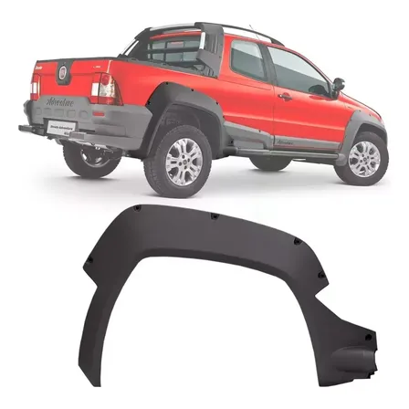 Moldura Roda Traseira Direita Fiat Strada Adventure 2008-13 Cinza
