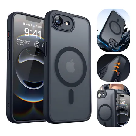 Capa Case Capinha iPhone 16e Preta Magsafe Anti Impacto Preto