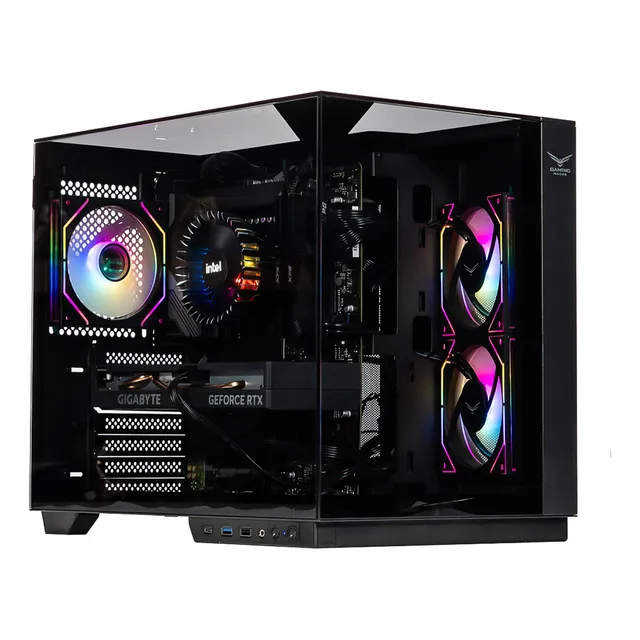 Gabinete Gaming Na-0638 Cristal Templado 2 Ventiladores Argb
