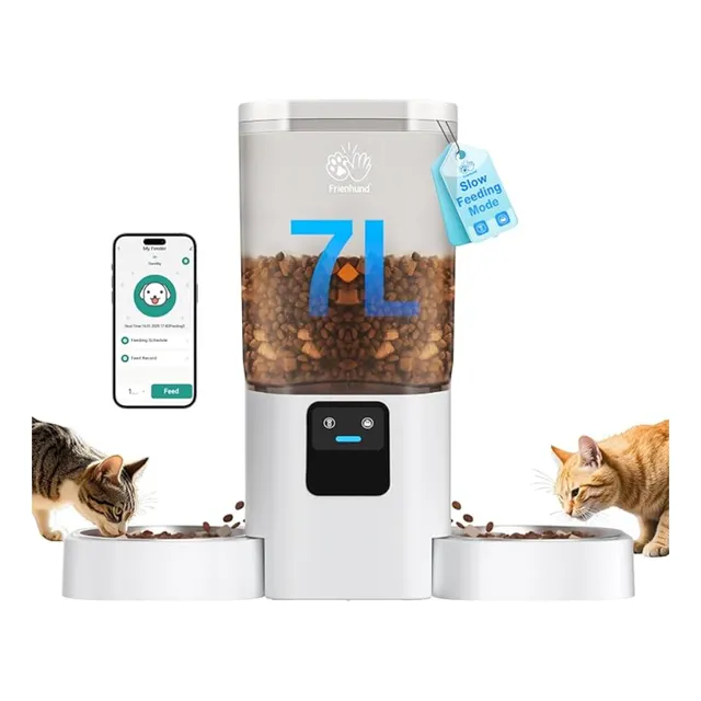 Comedero Inteligente 2 Gatos Perro Automático App Wifi Alexa
