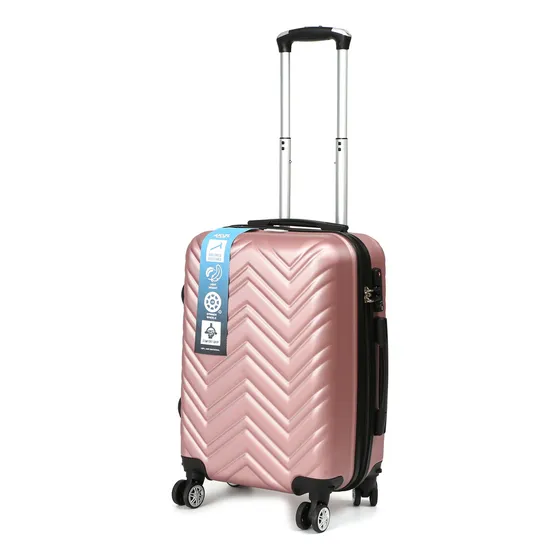 Valija Rigida Chica 20 Pulgadas 1 Año De Atoz Color Rosa Claro T2
