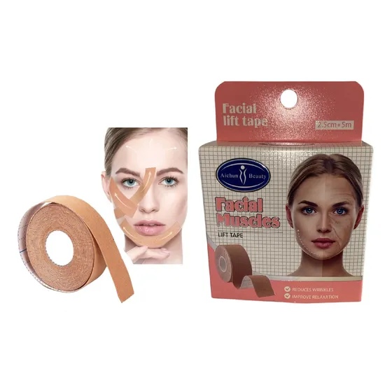Cinta Elástica Parche Miofascial Estiramiento Arrugas Rostro Todo Tipo De Piel Día/noche