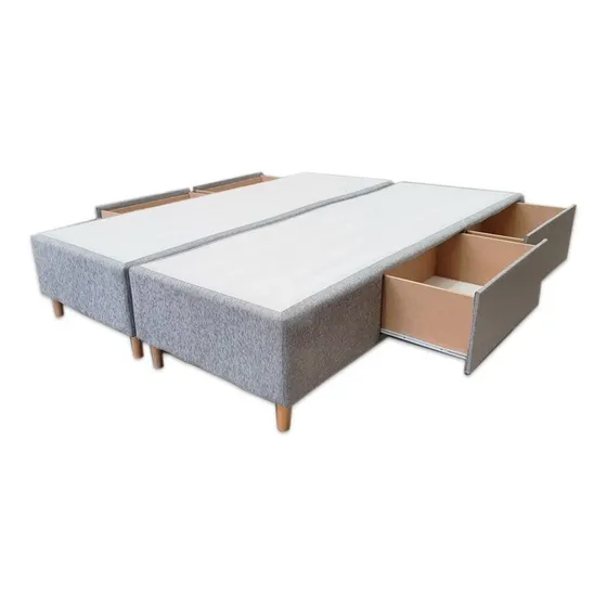 Base Sommier En Lino 140x190 Cm Cama 4 Cajones Entrega S/c*
