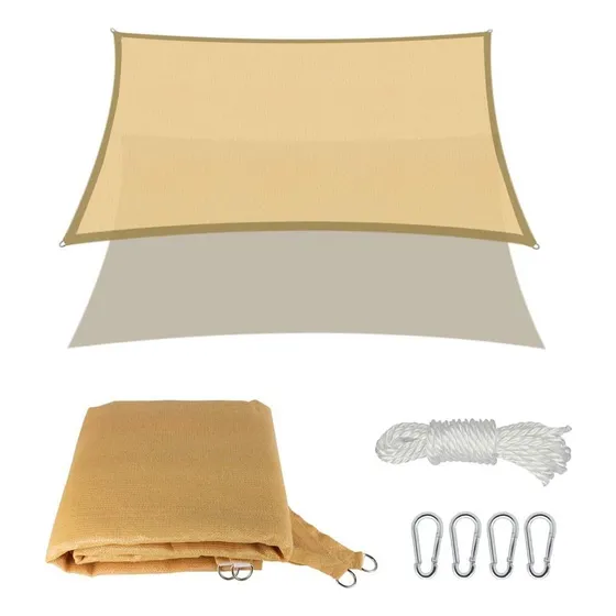 Toldo Vela Sombreadora Malla Sombra 3x4 Rectangular Beige
