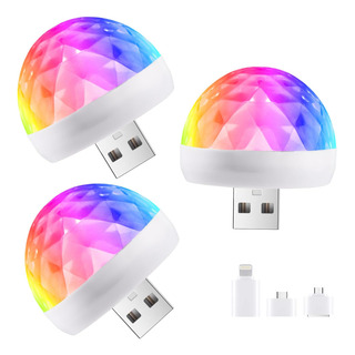 Usb Mini Luz De Bola De Discoteca, Luz De Fiesta Activada Po Usb Mini Luz De Bola De Discoteca, Luz De Fiesta Activada Po