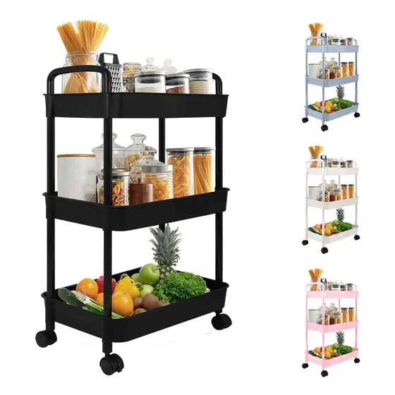Carrito Auxiliar Organizador Almacenamiento Multiusos 