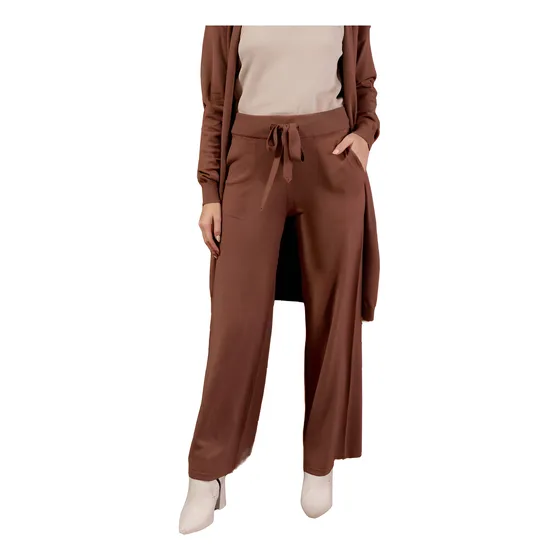 Pantalon Palazzo Oxford Mujer Bremer Tiro Alto Elastizado