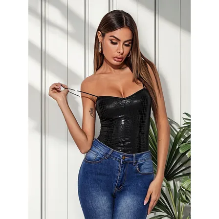 Blusa Top Con Tirantes Diseño Cocodrilo