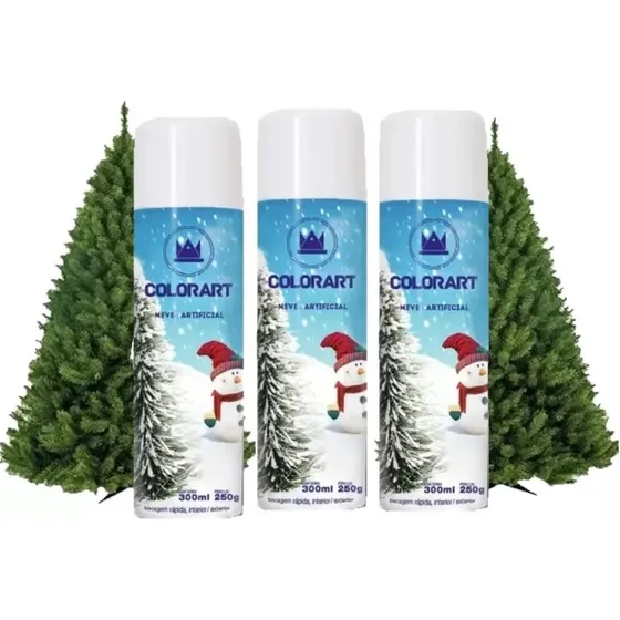 3 Spray Neve Artificial Decoração De Natal Colorart 300ml