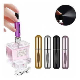 Pack 4 Atomizador Perfume Botella Recargable 5ml Kit Viaje Pack 4 Atomizador Perfume Botella Recargable 5ml Kit Viaje