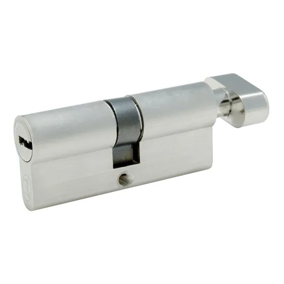 Cilindro Europeo 70 Mm Níquel Satinado Llave De Puntos Lock