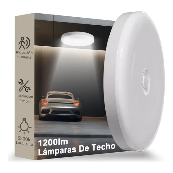 Lámparas De Techo Led Pasillo Con Sensor Movimiento 6500k