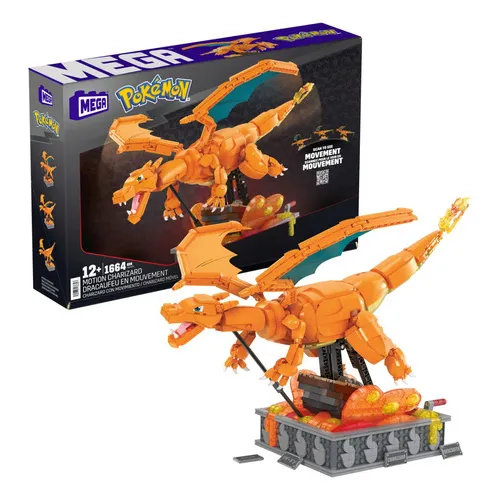 Mega Pokémon Juguete De Construcción Charizard Movimiento Cantidad De Piezas 1639