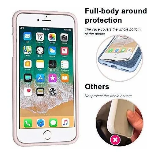 iPhone 8 Plus Case 7 Fingerprint Kickstand Anti Arañazo Gel