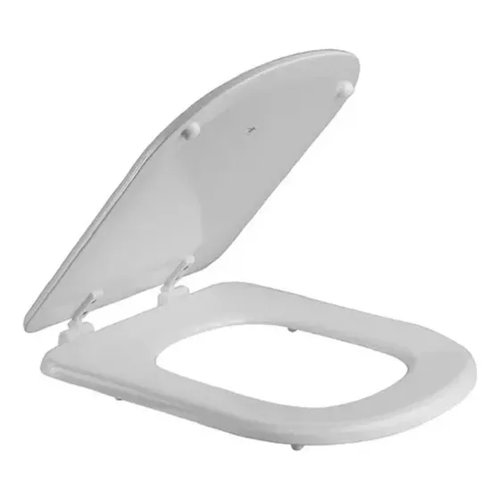 Asiento Inodoro Derpla Herraje Nylon Pringles Cuarzo Blanco