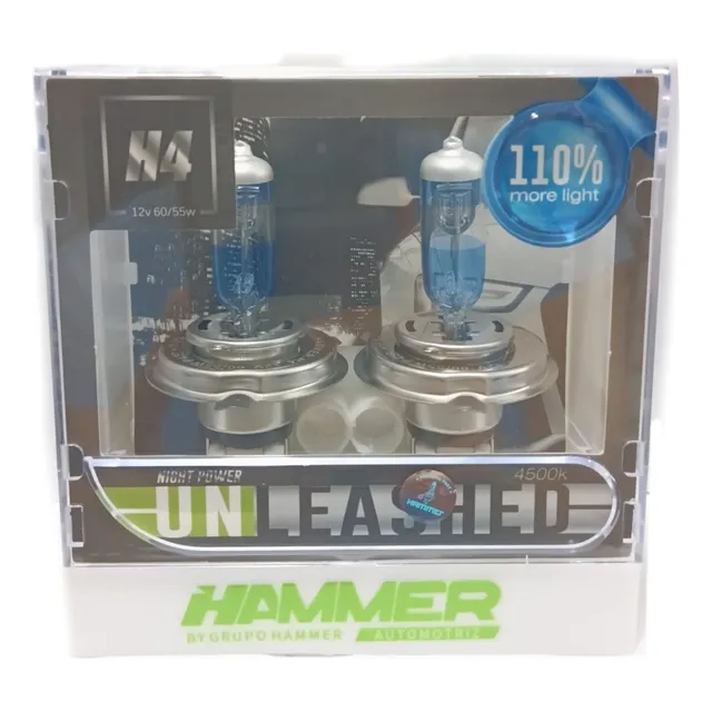 Bombillos H4 Hammer Unleashed Night Power 12v 60/55w