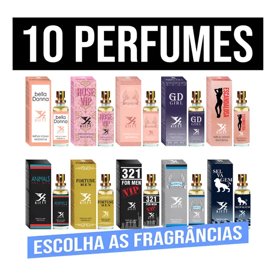 Kit Com 10 Perfumes Os Melhores 