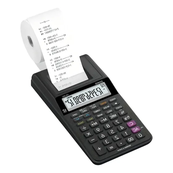 Calculadora Casio Hr-8rc-bk Preto Bobina Nova Na Cx