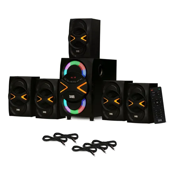 Acoustic Audio Aaen Casa Altavoz Bluetooth Luz Led Fm
