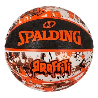 Balón De Básquetbol Spalding Nba Graffiti Nº 7 Color Orange Para Entrenamiento De Exterior