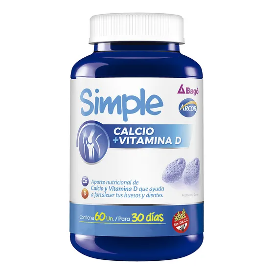 Simple Calcio + Vitamina D Bago-arcor X60 Pastillas De Goma