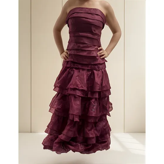 Vestido Festa Casamento Vermelho Tomara Que Caia E Babado