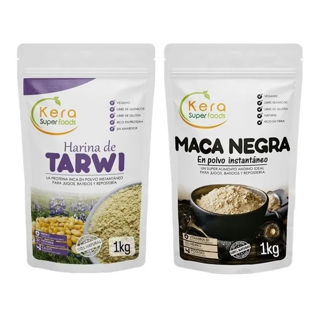 Maca Negra 1kg Y Harina De Tarwi 1kg-pack 2 Unidades De 1kg