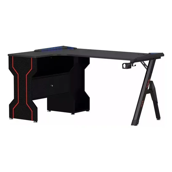 Mesa Escritorio Gamer Modelo L3-7 Color Negro