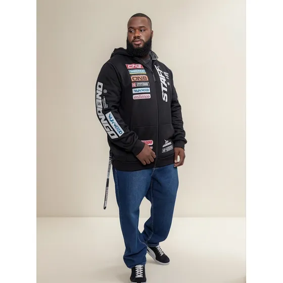 Moletom Onbongo Plus Size Staff Masculino Com Zíper