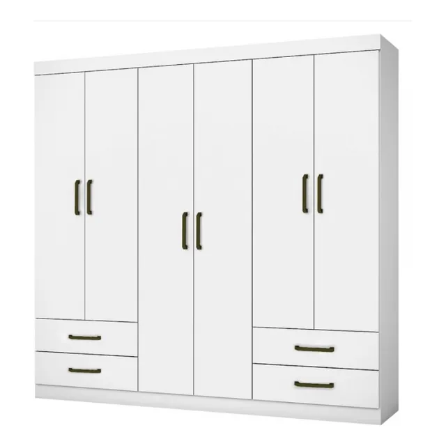 Guarda Roupa Casal Lu 6 Portas 4 Gavetas Carioca MĂłveis Cor Branco Guarda Roupa Casal Lu 6 Portas 4 Gavetas Carioca MĂłveis Cor Branco