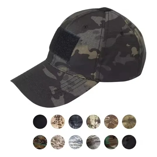 Gorras Tácticas Camufladas Con Velcro + Parche De Regalo