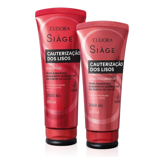 Kit Siàge Cauterização Lisos Shampoo 250ml + Condicionador