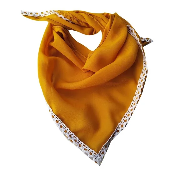 Pañoleta Triangular Pashmina Bandana Con Encaje
