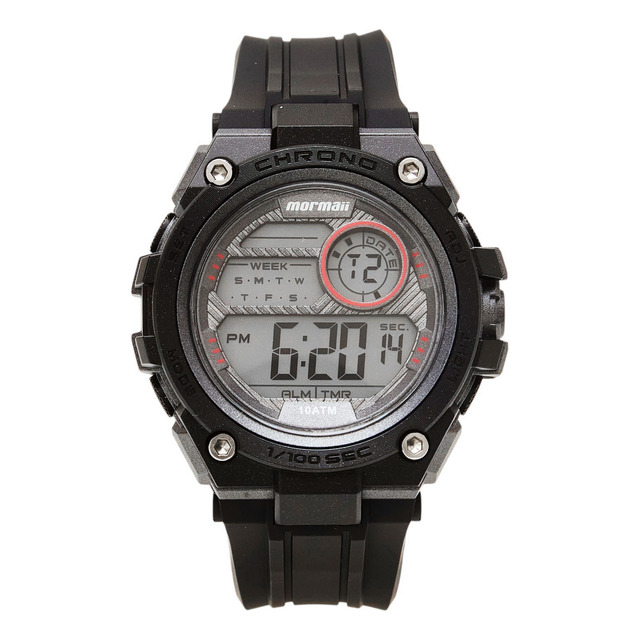 Relógio Mormaii Masculino Wave Preto - Mo1162/8p Relógio Mormaii Masculino Wave Preto - Mo1162/8p