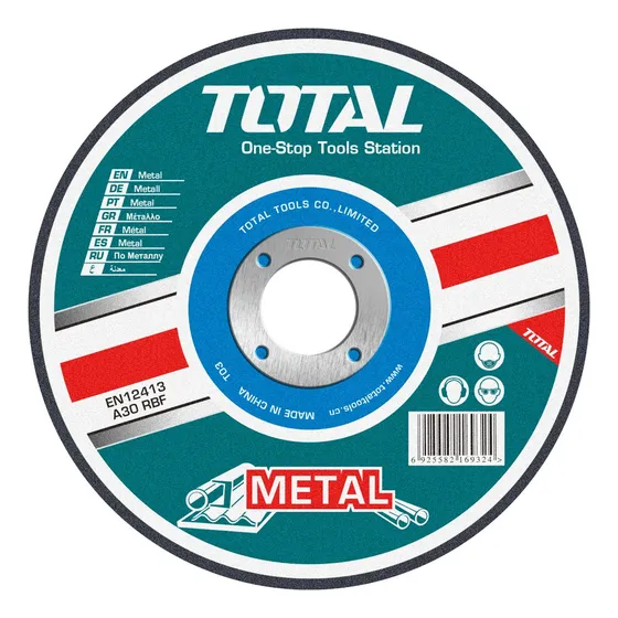 Set 50 Discos Corte Metal Total 115x1.6x22.2mm Tac2211153 Turquesa