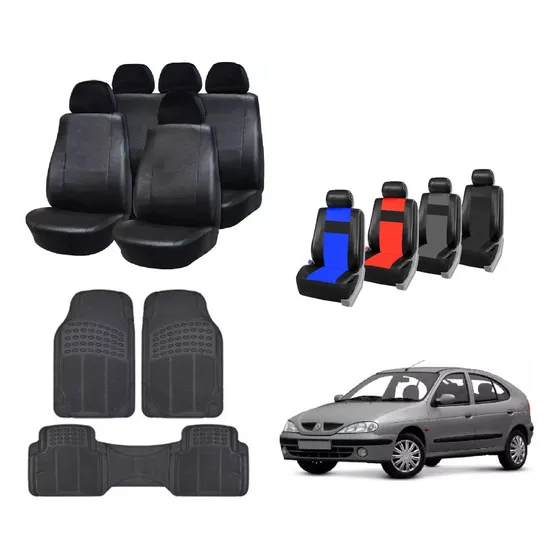 Fundas Cubre Asiento Renault Megane 1 + Alfombra 3 P Pesada