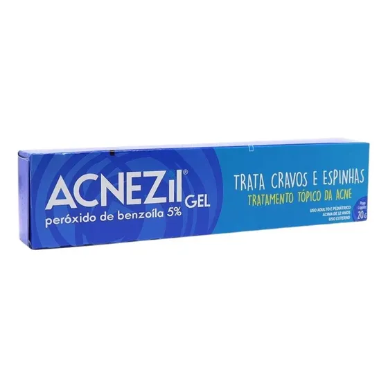 Acnezil Gel 5% Trata Cravos E Espinhas 20g Benzoíla Cimed