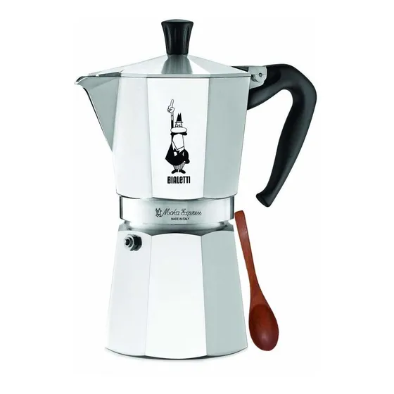 Cafetera Espresso Aluminio Mango Pomo Acrilico Vario Tamaño