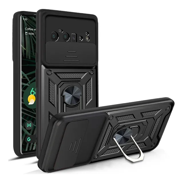 Funda Armor Anillo Antishock Con Protector Camara Deslizable