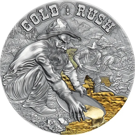 Moeda De Prata Pura 50g Camarões 2021 Corrida Do Ouro