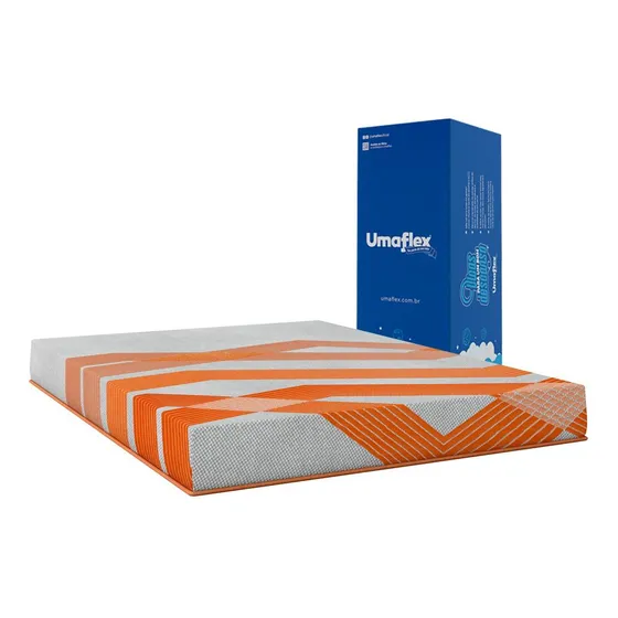 Colchão Umaflex Queen - Tecnologia Alemã Cor Cinza E Laranja