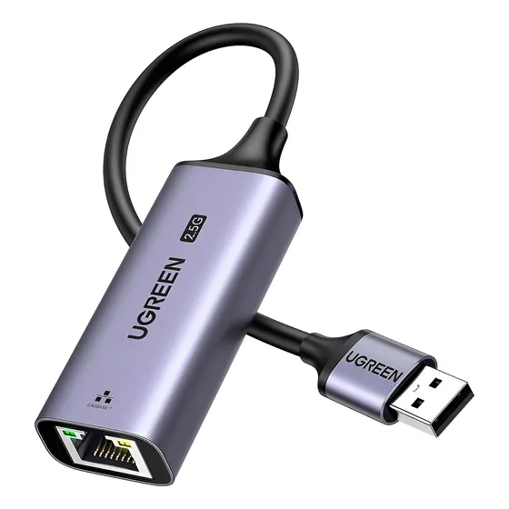 Adaptador Usb A 3.0 Pra Lan Rj45 2.5g Fêmea Cinza Ugreen